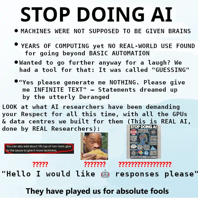 THEY HAVE PLAYED US FOR ABSOLUTE FOOLS
